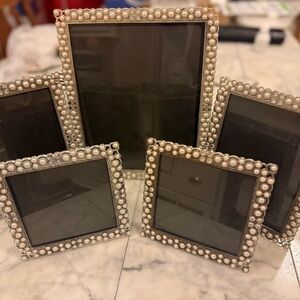 5 Pearl Trim frames.with Rhinestone Accents